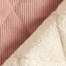 Quiltat tyg Manchester med undersida i päls med romber – gammalt rosa,  thumbnail number 5