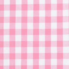 Bomullstyg Vichy rutig 1,7 cm – rosa/vit, 
