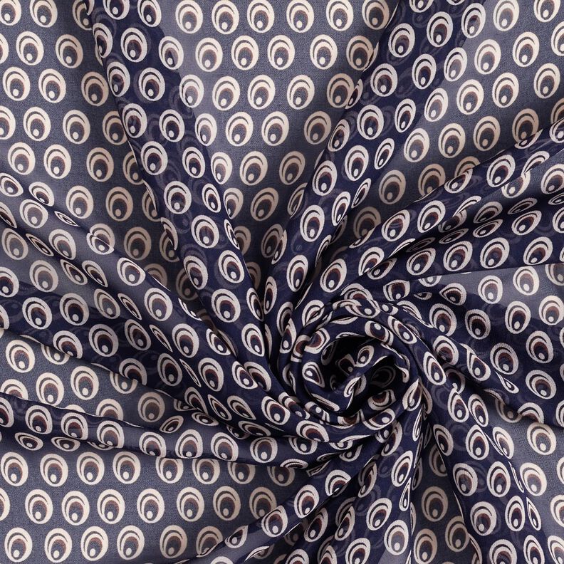 Chiffong påfågelöga – marinblått/marinblått, image number 3