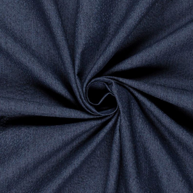 Denim/bomullsmix seersucker – marinblått,  image number 5