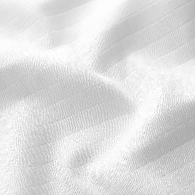 Muslin/Dubbel-krinkelväv Små rutor Dubbelsidigt – vit,  image number 2