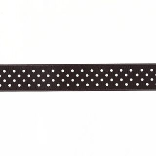 Satinband Prickar - svart/vit, 