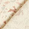 Muslin/Dubbel-krinkelväv fågel och kanin i blomsterträdgården – yllevit,  thumbnail number 4