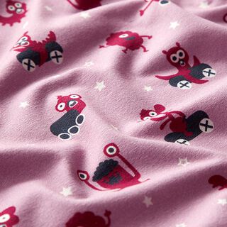 Bomullsjersey Monsterlekplats | PETIT CITRON – rosa/bär, 