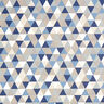 Dekorationstyg Halvpanama Trianglar – blå,  thumbnail number 1