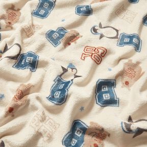 Mysfleece Collagejacka-stil – ljusbeige/blå, 