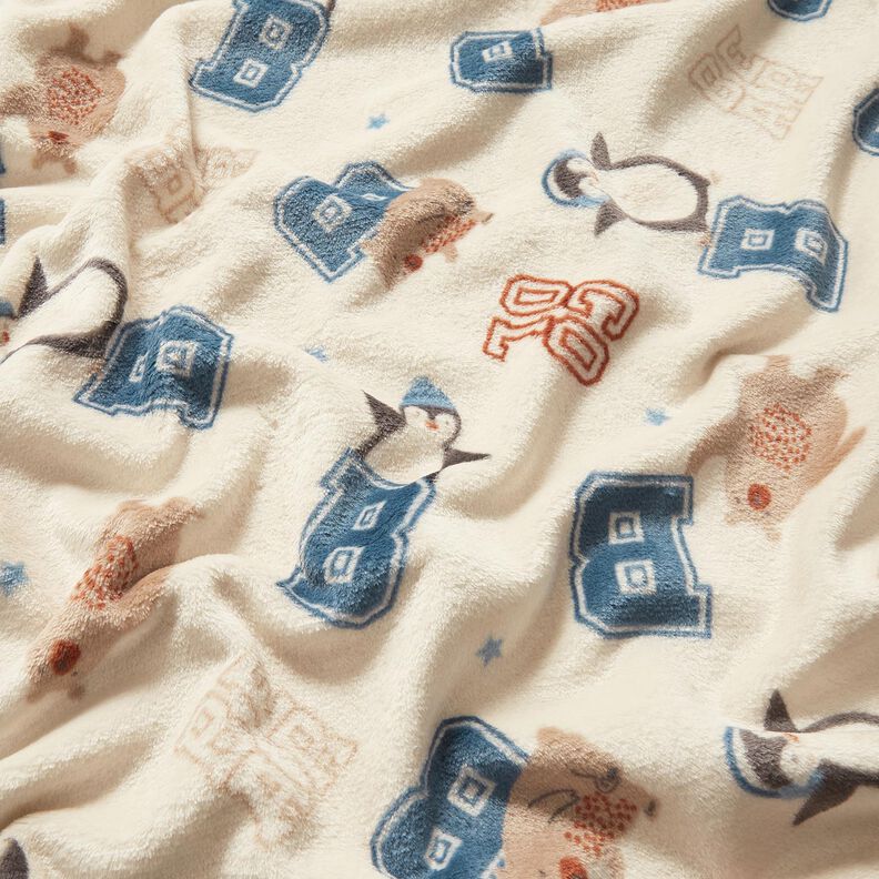 Mysfleece Collagejacka-stil – ljusbeige/blå, image number 2