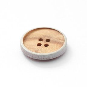 Träknapp 4 hål – beige/grått, 