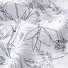 Muslin/Dubbel-krinkelväv Målad blomsteräng – vit/svart,  thumbnail number 2