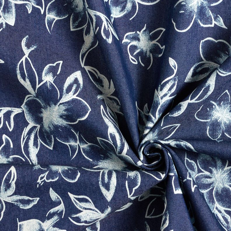 Chambray Sommarblommar – marinblått/yllevit,  image number 3