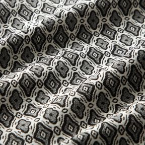 Stretch Jacquard Viskosmix Ädla diamanter – yllevit/grått, 