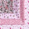 Bomullspoplin tvåfärgade blommor – gammalt rosa/rose,  thumbnail number 5