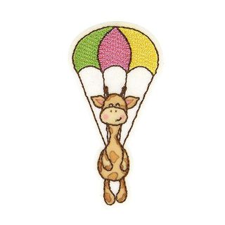 Applikation Giraff [ 6,5 x 3,5 cm ] – brun/ljusbrun, 