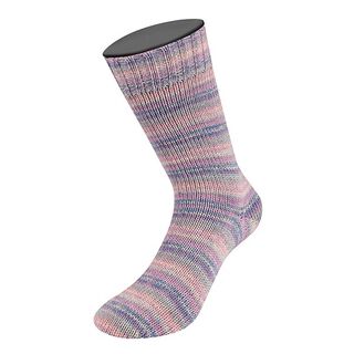 LANDLUST Sockenwolle „Bunte Ringel“, 100g | Lana Grossa – rosa/lila, 