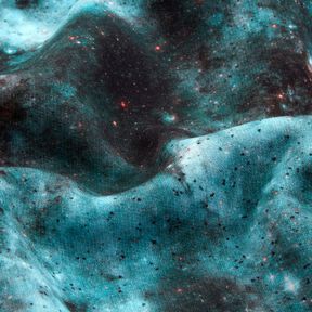 Sweatshirt Ruggad universum Digitaltryck – isblå/svart, 