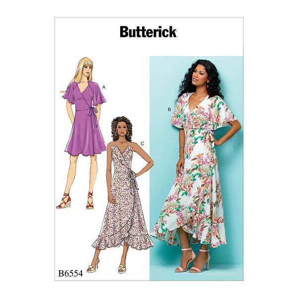 Omlottklänning, Butterick 6554 | 40 - 48, image number 1