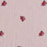 Muslin/Dubbel-krinkelväv Broderade blommor | Poppy Fabrics – ljus gammelrosa,  thumbnail number 1