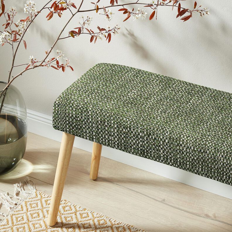 Stoppningstyg färgglad bouclé-look – mörk furu/kräm,  image number 5