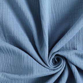 Muslin/Dubbel-krinkelväv – jeansblå, 