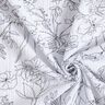 Muslin/Dubbel-krinkelväv Målad blomsteräng – vit/svart,  thumbnail number 3