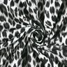 French Terry, borstad, snöleopard digitaltryck – svart/vit,  thumbnail number 3