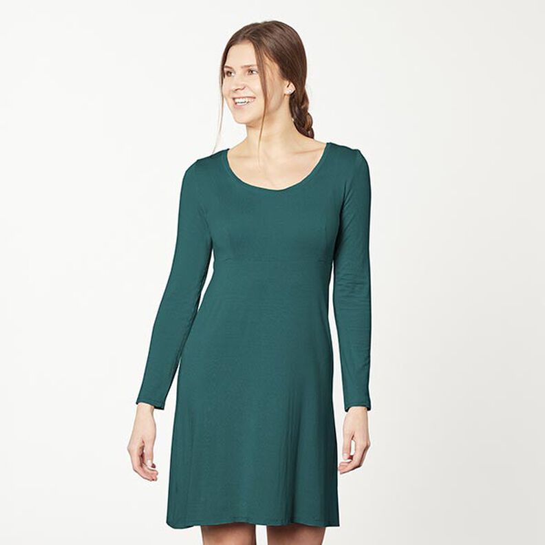 Bomullsjersey medium enfärgad – mörkgrön, image number 6