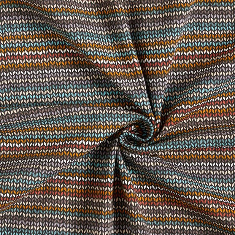Bomullsjersey stickmönster – svart,  image number 3