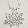 dekorationspanel Gobeläng rådjur med edelweiss – grått,  thumbnail number 1