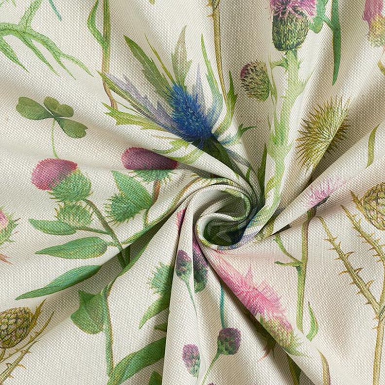 Dekorationstyg Halvpanama tistlar – pinjegrön/natur,  image number 3