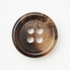 Rund knapp med 4 hål [Ø 15 mm] – svartbrun, 