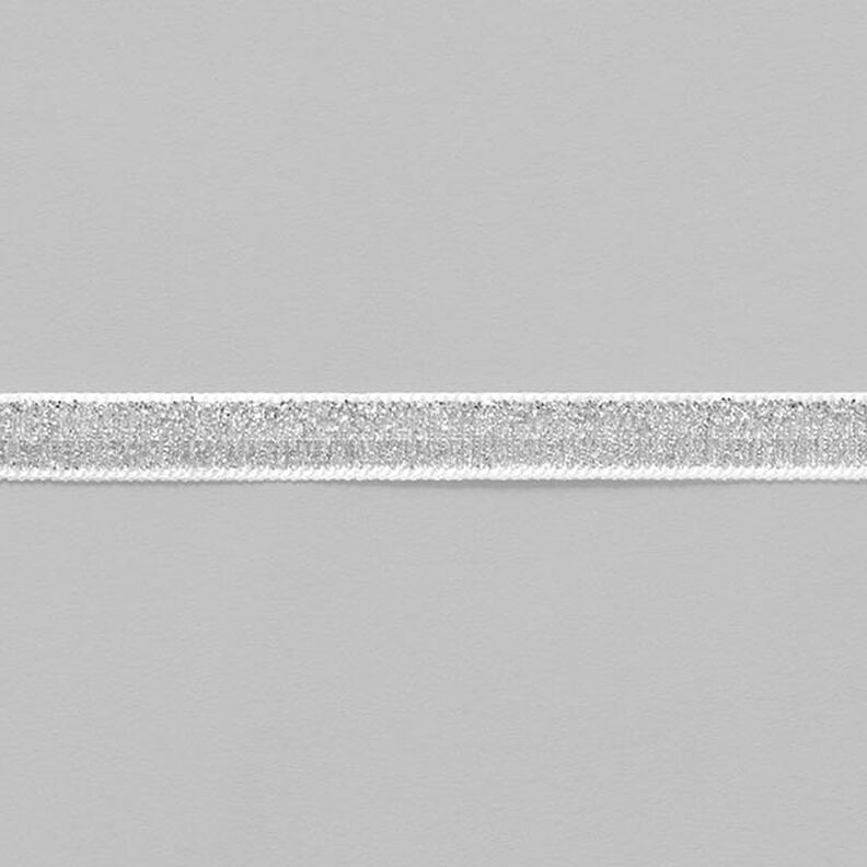 Sammetsnöre Metallisk [10 mm] – silvermetallic,  image number 2
