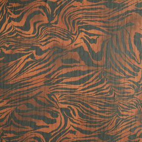 chiffong kritstrecksrandigt i glitter tigertryck – svart/koppar, 