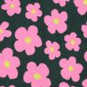 Teddyplysch Blommor | Poppy Fabrics – mörkgrön/pink,  thumbnail number 1