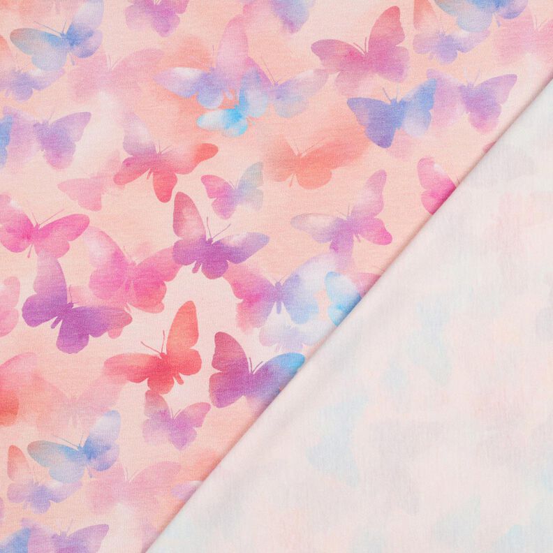 Bomullsjersey Färgglada fjärilar Digitaltryck | Poppy Fabrics – rose/blå,  image number 4