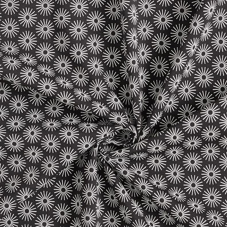 Bomullsjerseylysa blommor – svart,  image number 3