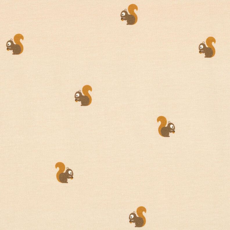 Bomullsjersey Ekorrar – cashew,  image number 1