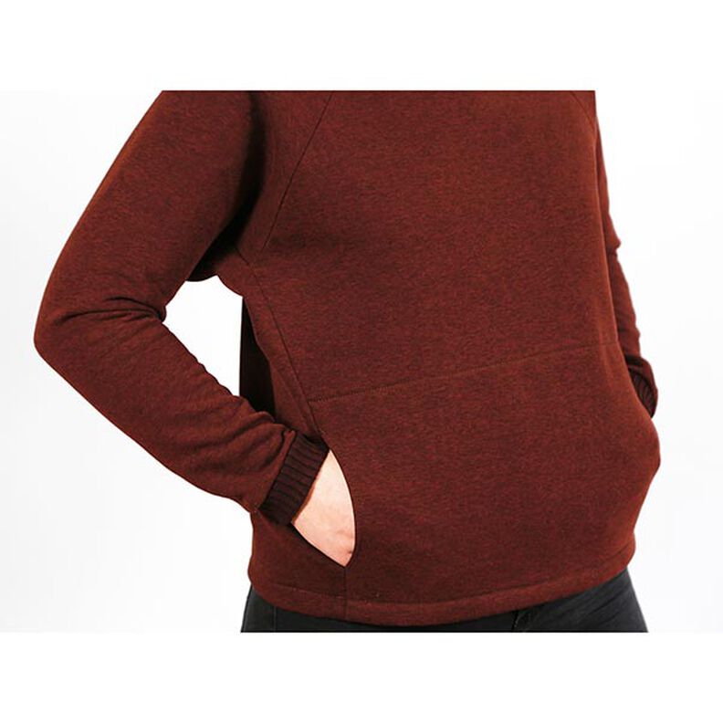 FRAU BETTI Fladdermuströja med magväska och ståkrage | Studio Schnittreif | XS-XXL,  image number 6