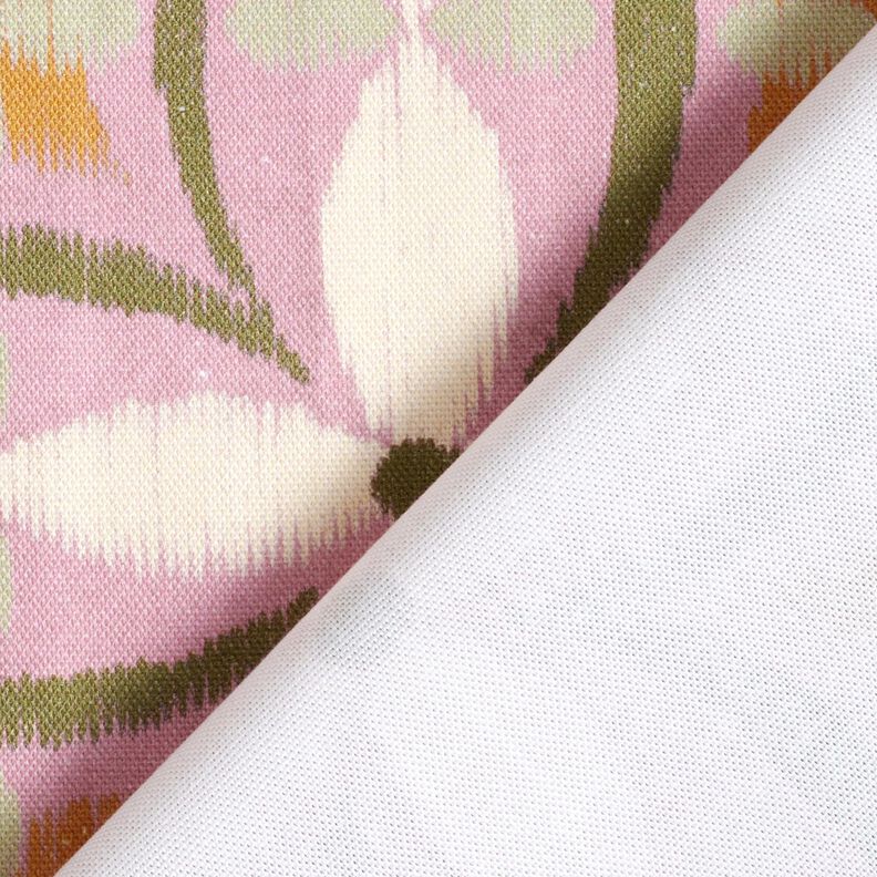 Dekorationstyg Canvas Broderi-look stor – pastellviolett/ljusbeige, image number 4