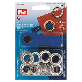 Öljetter och brickor [Ø 14 mm] | Prym – silvermetallic, 