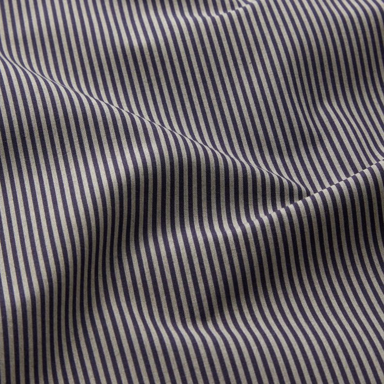 Skjorttyg med vertikala ränder – svart/grått, image number 2