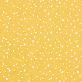 Bomullspoplin Oregelbundna stjärnor – senap,  Bomullspoplin Oregelbundna stjärnor – senap,
