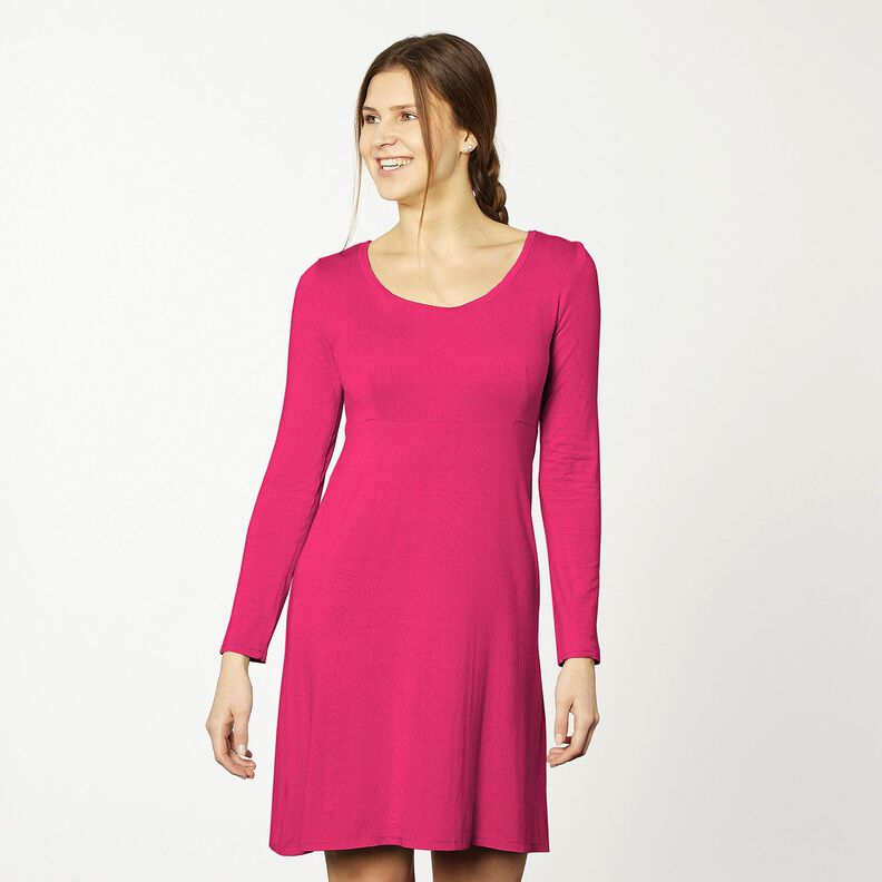 Lätt french terry enfärgad – intensiv rosa, image number 4