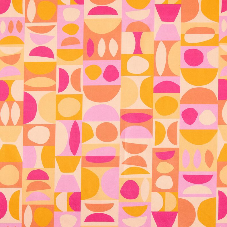 Dekorationstyg Halvpanama Färgglada variationer – ljusgul/pastellviolett, image number 1
