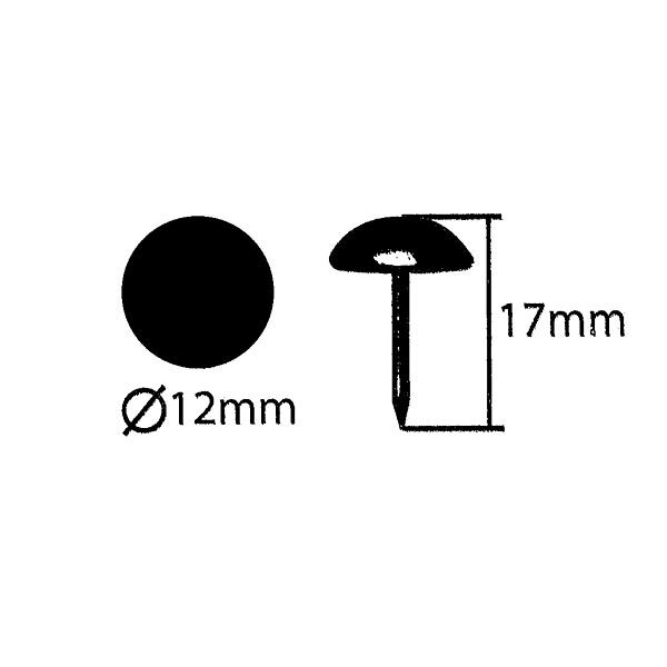 Möbelspikar [ 17 mm | 50 Stk.] - antracit,  image number 3