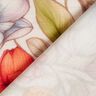 Viskos-linne-mix Blommor och rosenrankor – natur/eldröd,  thumbnail number 4
