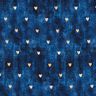 Bomullsjersey Gyllene hjärtan | Glitzerpüppi – indigo,  thumbnail number 1