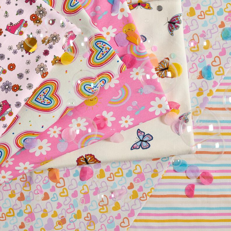 Bomullsjersey retro-rullskridskor – rose, image number 5