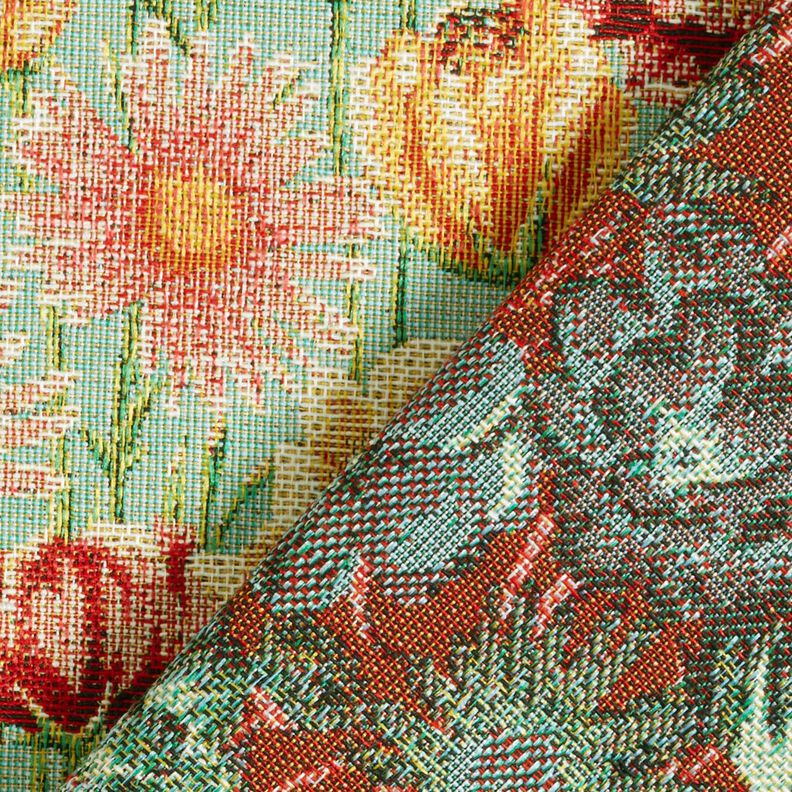 Dekorationstyg Gobeläng ängsblommor – eukalyptus/solgult,  image number 4