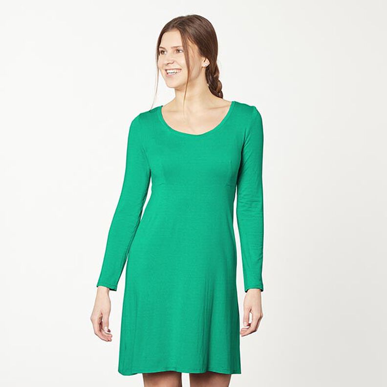 Bomullsjersey medium enfärgad – grön, image number 6