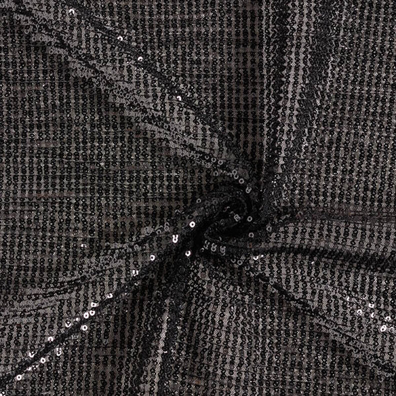 paljetter plissé – svart,  image number 3